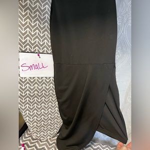 Black dress with high low SIDE